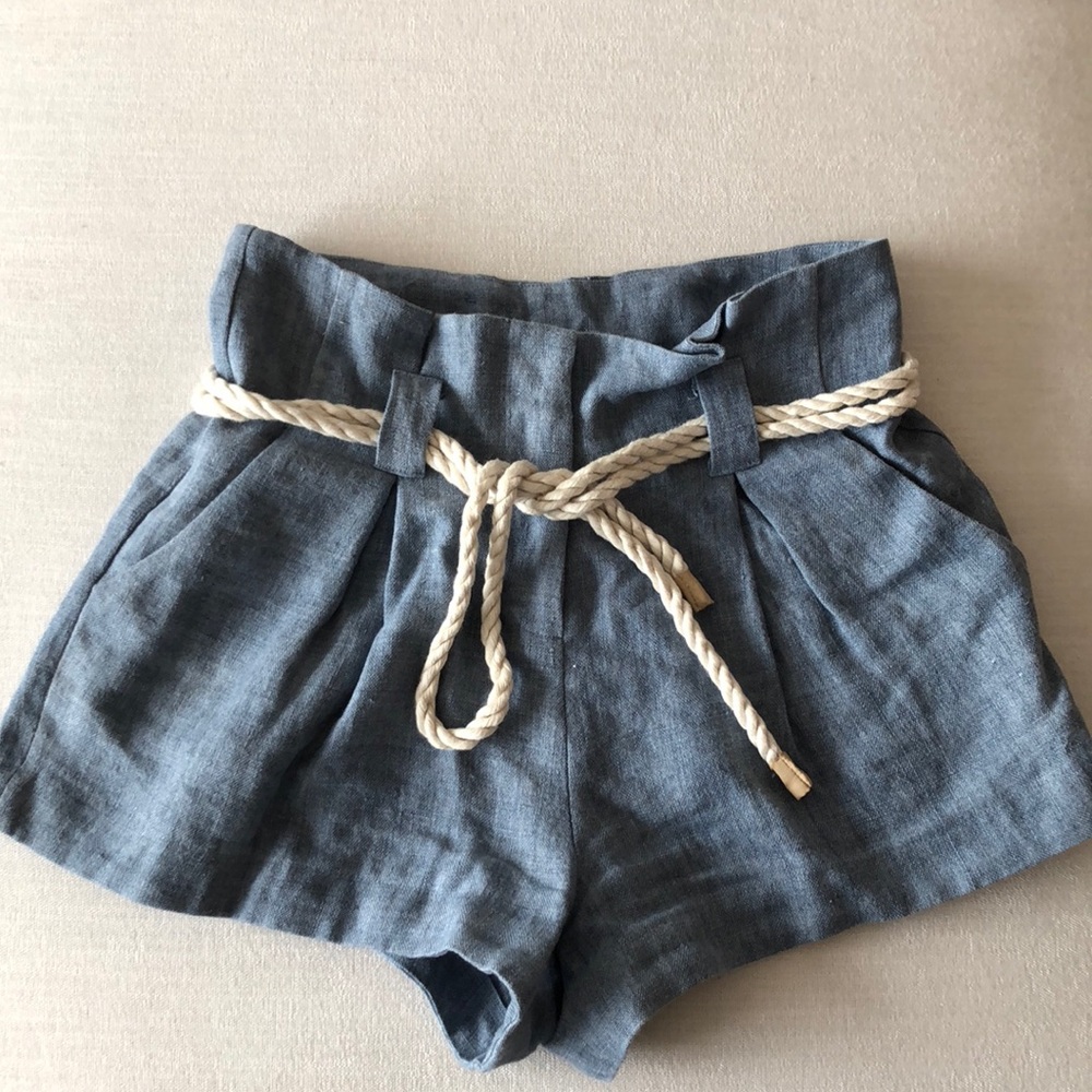 L’Agence/Intermix high-waisted shorts w/ rope belt